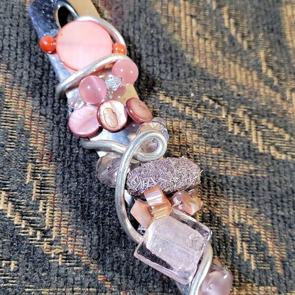 Oneida Handmade Wire Wrapped Beaded Stainless Steel Oversized Serving Spoon - Picture 6 of 7